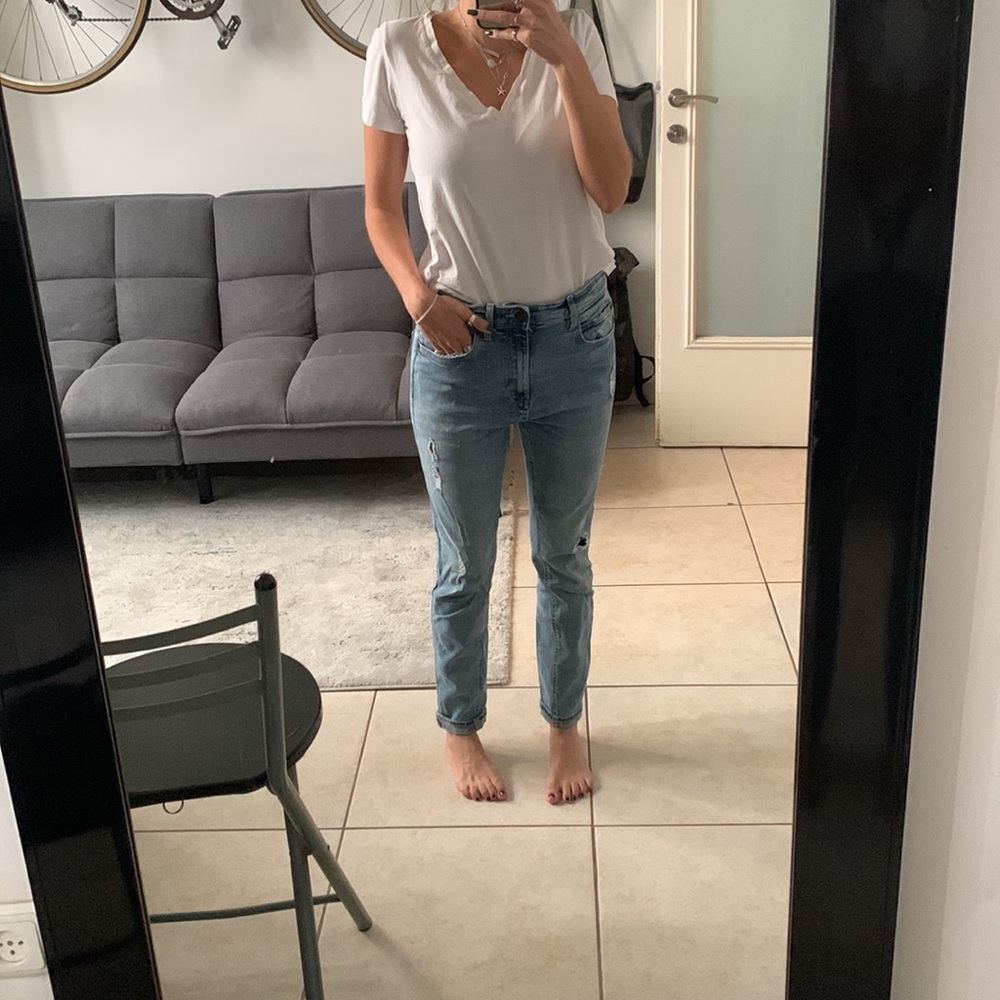 Pull&Bear blue high waisted skinny jeans size 30. 8